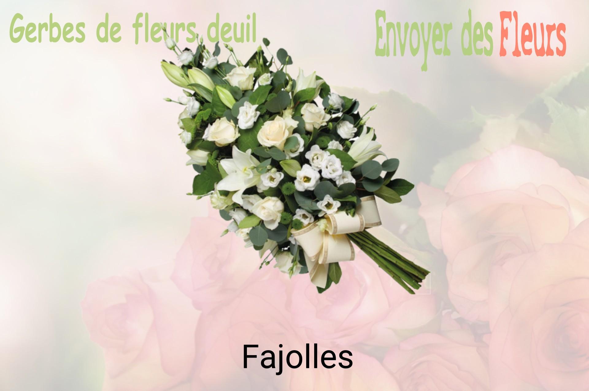 Gerbe de fleurs de deuil livrée à Fajolles